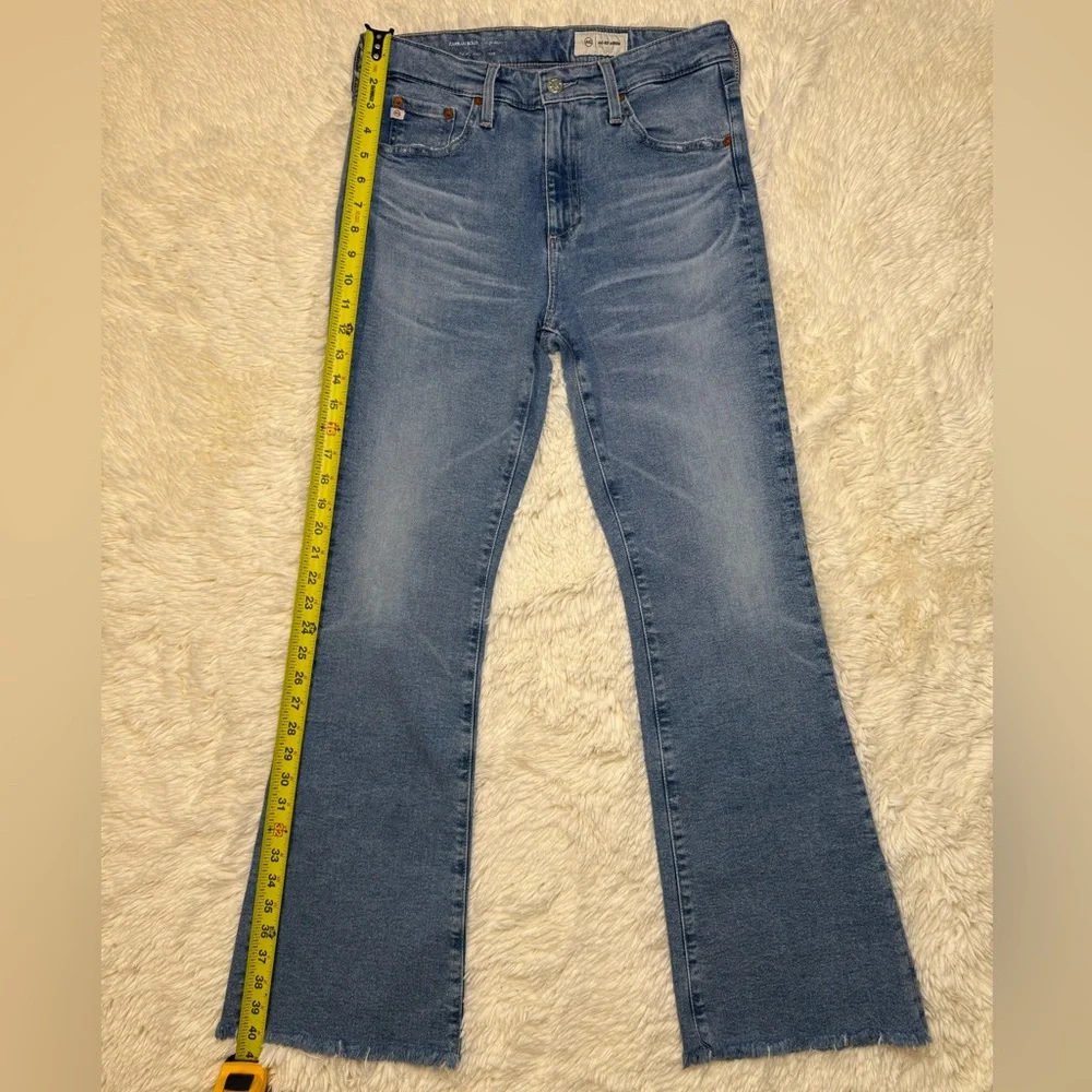 AG Adriano Goldschmied Light Wash Bootcut Jeans w/ Raw Hem